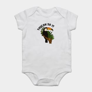 Toucan Do it, Funny Motivational, Tropical Bird Baby Bodysuit